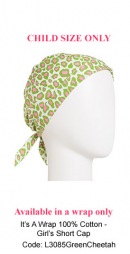 L3085 Green Cheetah Short Cap