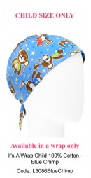 L3085 Blue Chimp Short Cap